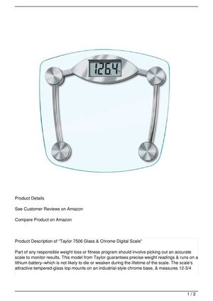 Taylor 7506 Glass and Chrome Digital Scale