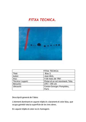 Anàlisi blau 2 Joan Miró