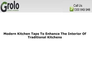 Modern Kitchen Taps To Enhance The Interior Of Traditional Kitchens
