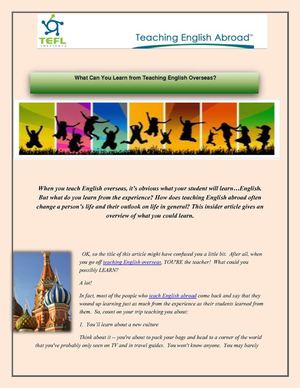 Calaméo - What Can You Learn from Teaching English Overseas?