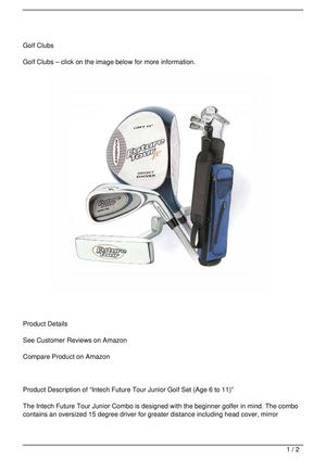 Intech Future Tour Junior Golf Set (Age 6 to 11)