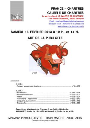 ART DE LA PUBLICITE  16-02-2013 
