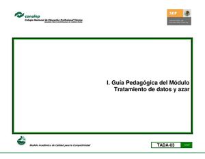 Guía Didáctica Tratamiento de Datos Azar