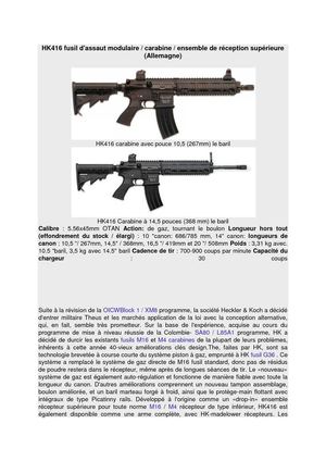 HK416 fusil d'assaut