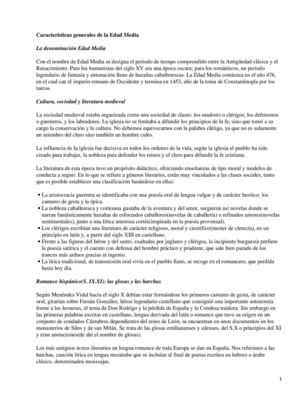 HISTORIA DE LA LITERATURA ESPAÑOLA BACHILLERATO
