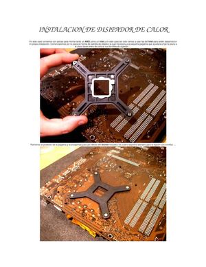 INSTALACION DE DISIPADOR DE CALOR