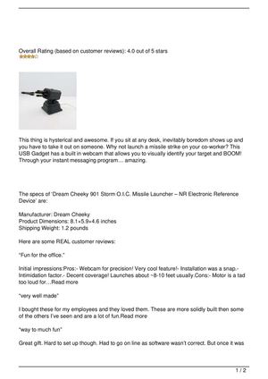 Dream Cheeky Missile Launcher