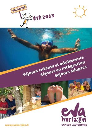 Catalogue Colonies de vacances 2013