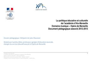 Dossier pédagogique : Cléôpatre de Jules Massenet