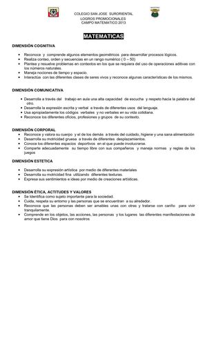 LOGROS PROMOCIONALES 2013