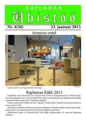 Raplamaa Ühistöö nr 4(56) 23.jaanuar 2013