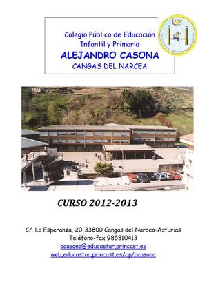 C.P. ALEJANDRO CASONA BOLETÍN INFORMATIVO 2012-2013