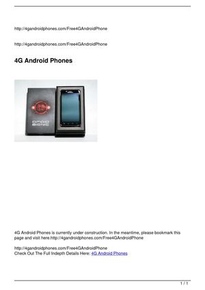 4G Android Phones