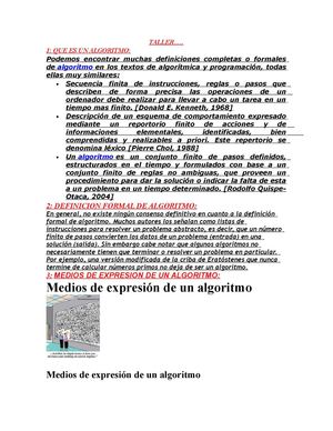 TALLER DE INFORMATICA