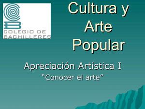 Presentación de arte y cultura