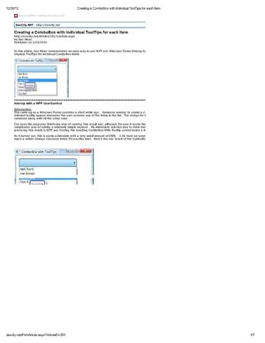Creating Combobox with tooltips