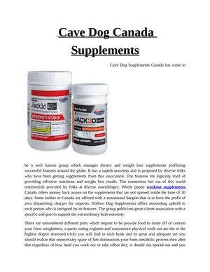 CaveDog Bodybuilding Supplements