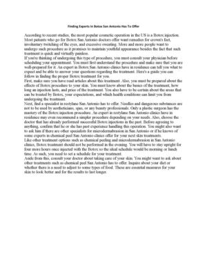 Finding Experts In Botox San Antonio Has To Offer