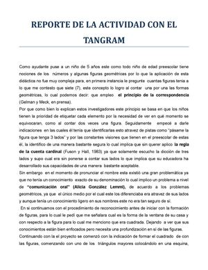 Forma pedagogica de utilizar el tangram