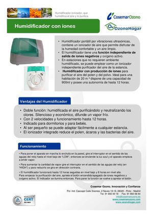 Humidificador Ionizador