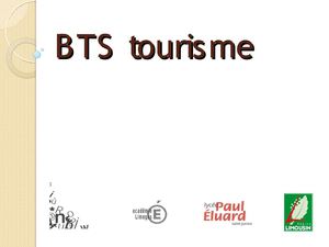 BTS Tourisme - Lycée Paul Eluard - académie de Limoges
