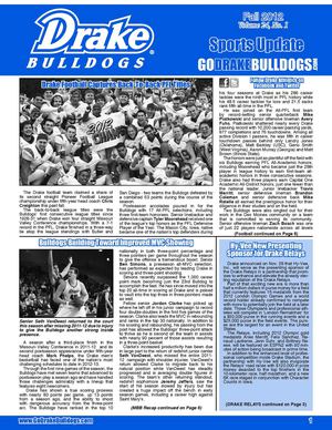 Drake Athletics Newsletter - Fall 2012