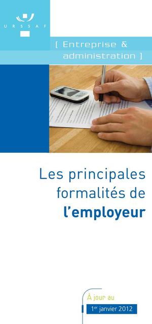 Calaméo - LES PRINCIPALES FORMALITES DE L'EMPLOYEURS