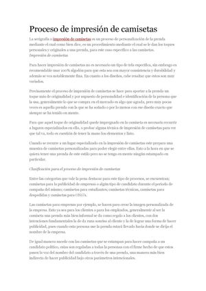 Impresión de camisetas