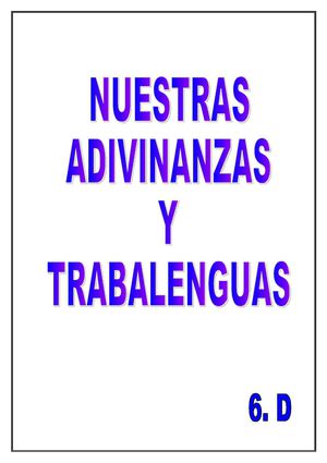 ADIVINANZAS Y TRABALENGUAS