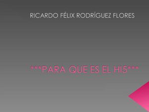 ¿PARA QUE ES EL H5?