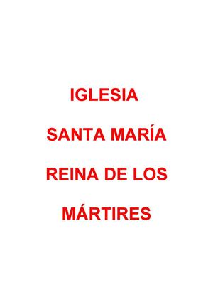 IGLESIA SANTA MARÍA DE LOS MÁRTIRES