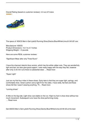 ASICS Men&#8217;s Running Shoe