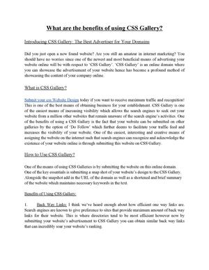 What are the benefits of using CSS Gallery?
