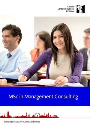 Msc in management consulting 