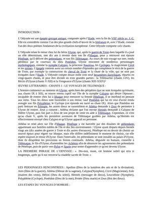 L'Odyssée d'Homère.