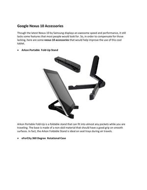 Nexus 10 Accessories
