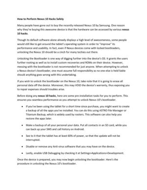 Nexus 10 Hacks