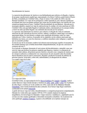 Descubrimiento de America