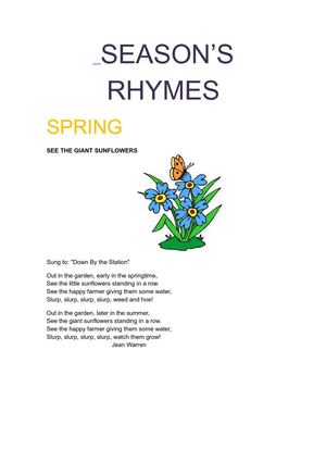 SEASON'S RHYMES