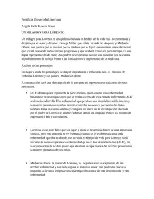 un milagro para Lorenzo