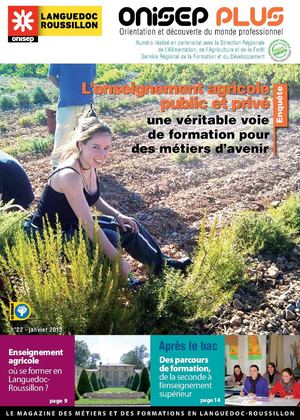 Numéro spécial du magazine Onisep sur l'enseignement agricole en Languedoc-Roussillon