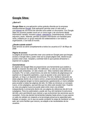 Trabajo Google Sites