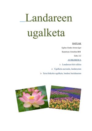 Landareen ugalketa