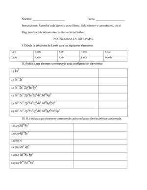 Ejercicios lewis y configuracion