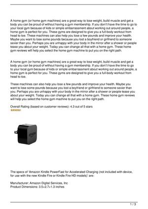 Amazon Kindle PowerFast for Accelerated Charging (not included with device, for use with the new Kindle Fire or Kindle Fire HD models) Review