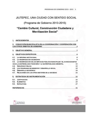 Plan Municipal Jiutepec