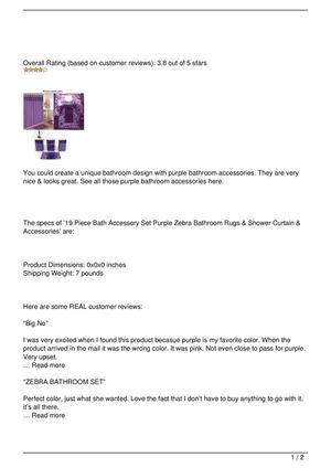 Purple Bathroom Accessories