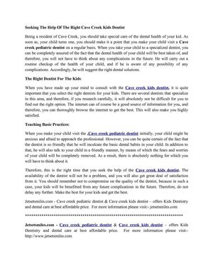 Seeking The Help Of The Right Cave Creek Kids Dentist