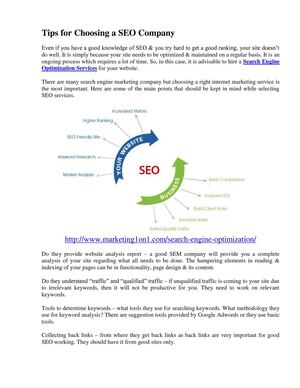 Tips For Choosing A SEO Company