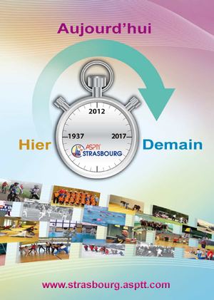 plaquette pour les 75 ans de l'ASPTT Strasbourg